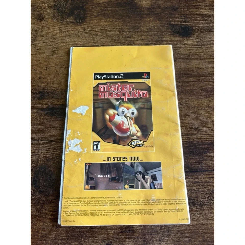 PlayStation 2 PS2 Legaia 2 Duel Saga Video Game Instruction Booklet NO GAME